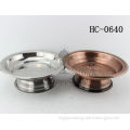 Stainless steel wedding serving/golden candy dishes/decorative fruit plate